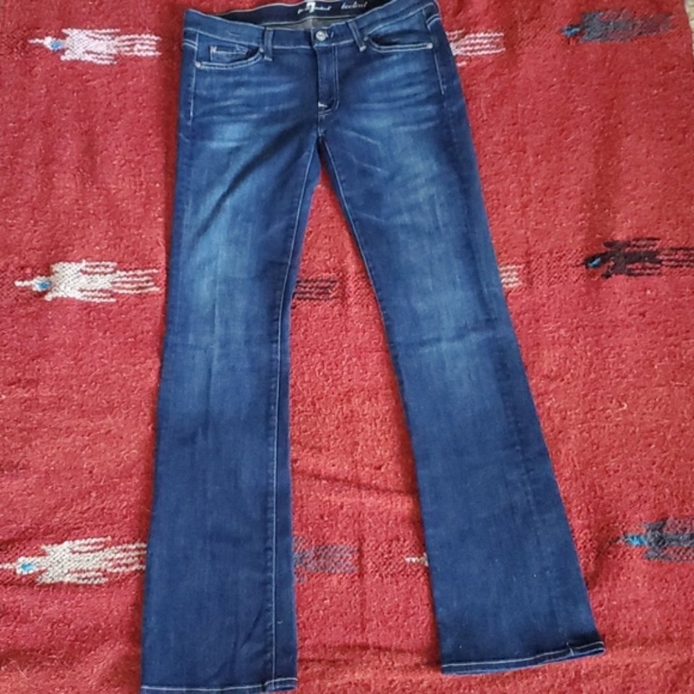 7 For All Mankind Bootcut Jeans, Low Rise, Size 31 Long